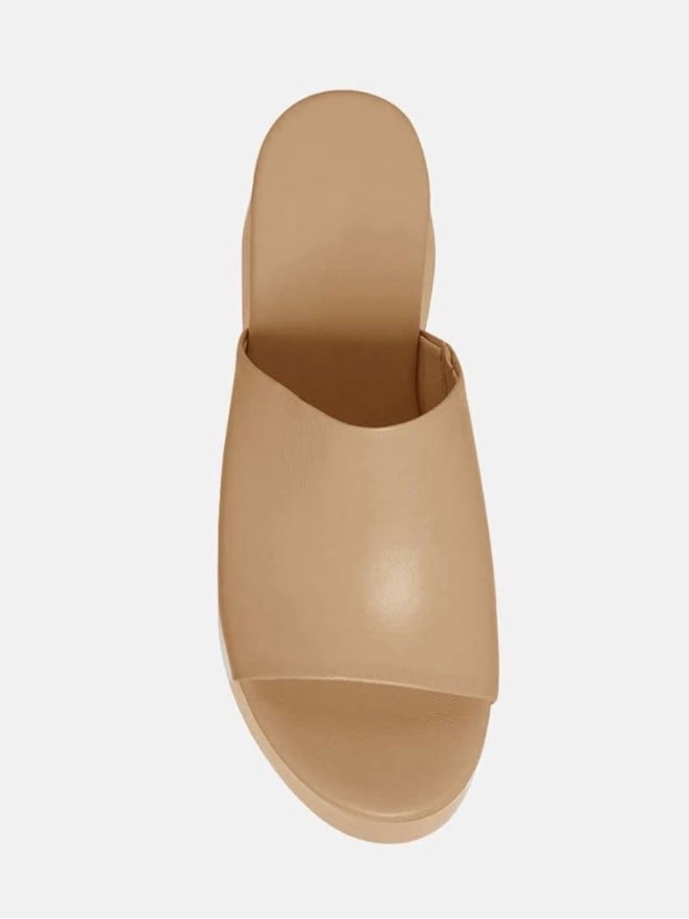 Vince Tan Open-Toe Slide Mule